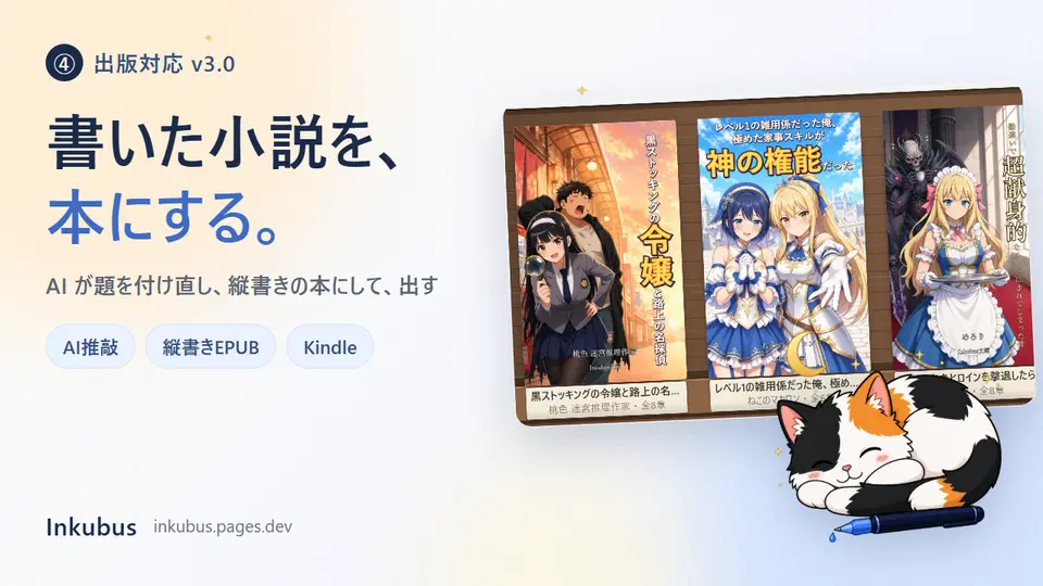AI推敲と縦書き EPUB 製本を紹介する動画